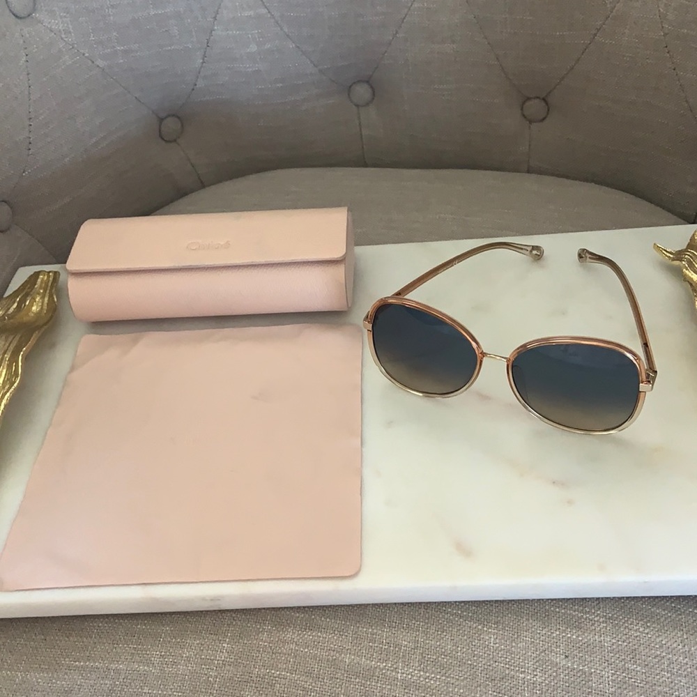 Chloe Rose Gold Ombr Sunglasses. New For2021